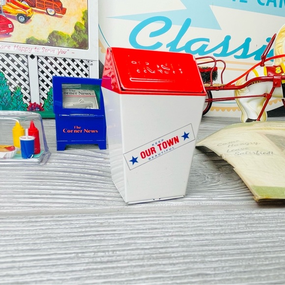Vintage hallmark kiddie car movie , sign , trash can , news paper, mechanic ect - Picture 9 of 16